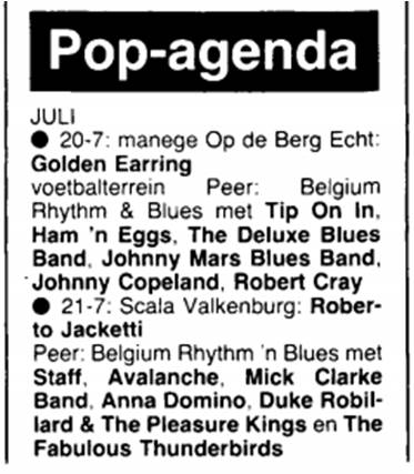 Golden Earring show ad Pey-Echt - Manege op den berg July 20 1985